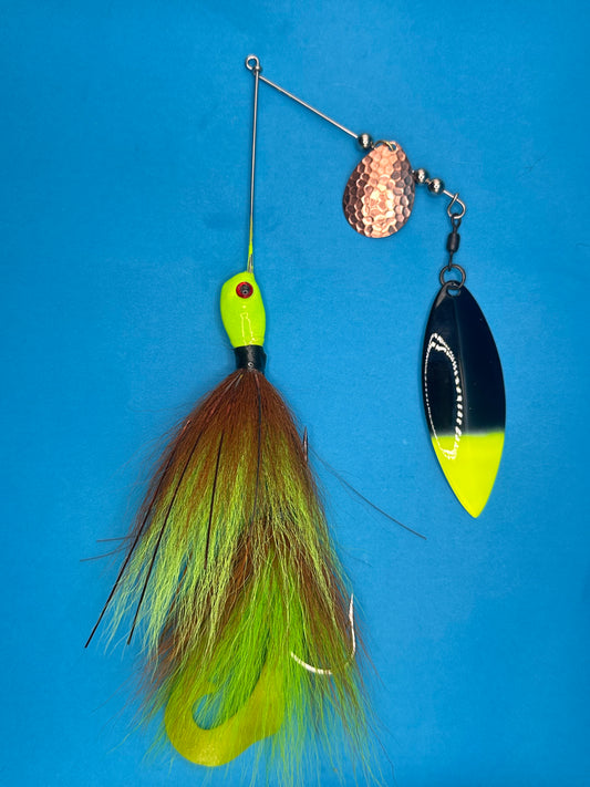 Flowage green spinnerbait