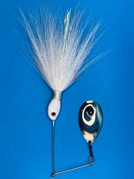 big game white with flash spinnerbait