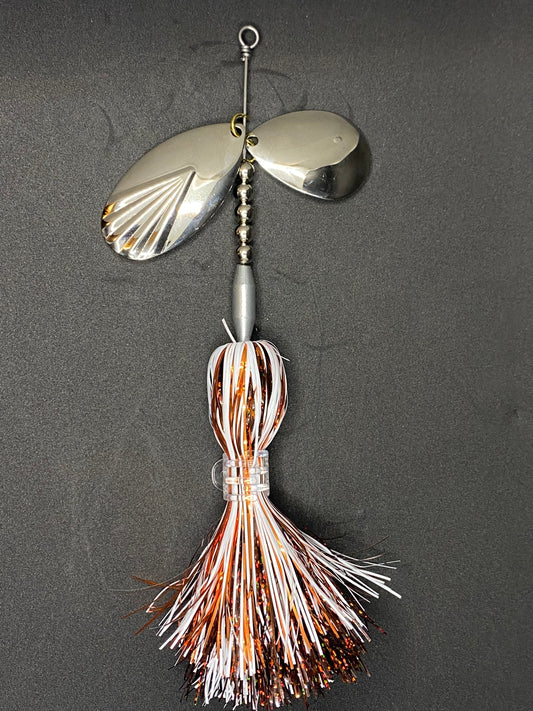 #8 colorado #9 fluted staggered Indiana suckerfish flashabou Muskie bucktail