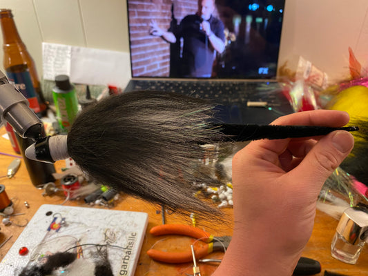 1oz skunk dragon layered hair jig.